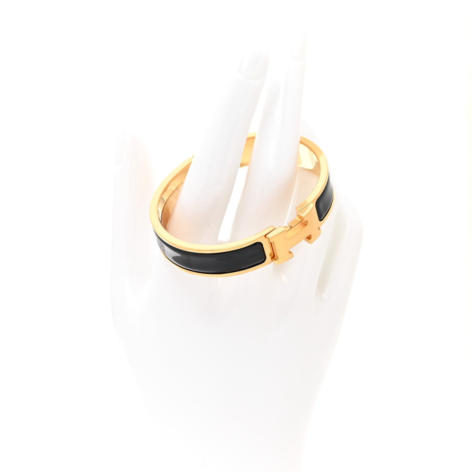 Hermes Enamel Narrow Clic Clac H Bracelet PM Black 2 of 5