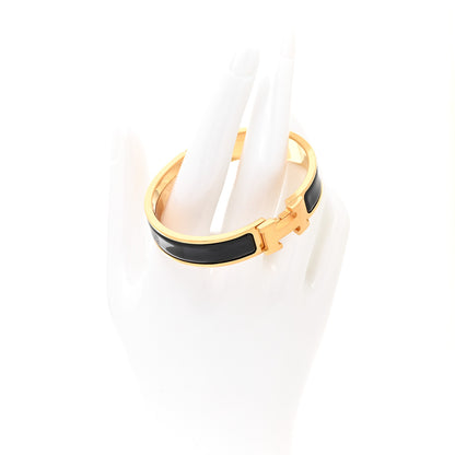 Hermes Enamel Narrow Clic Clac H Bracelet PM Black 2 of 5