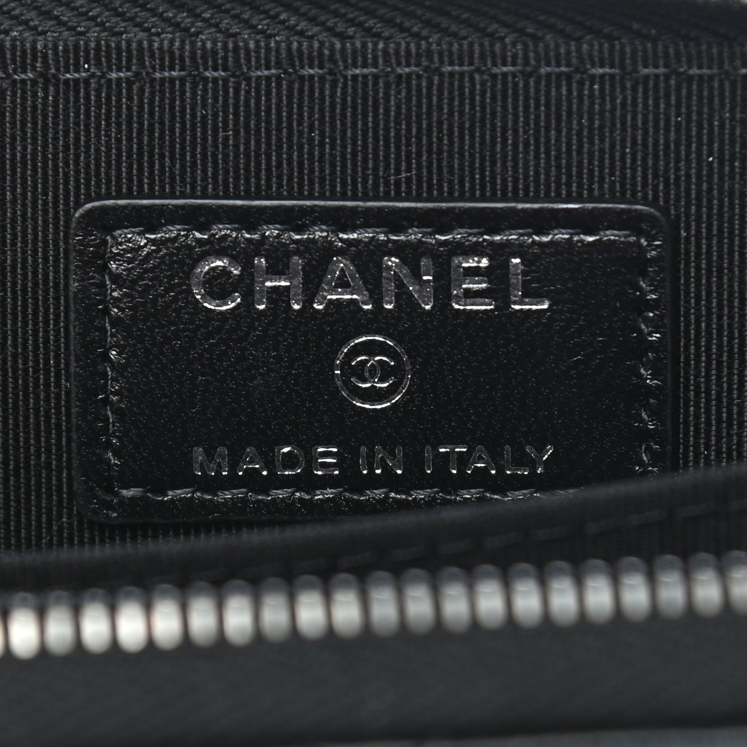 Chanel Lambskin Quilted Zip Coin Purse So Black 6 of 7