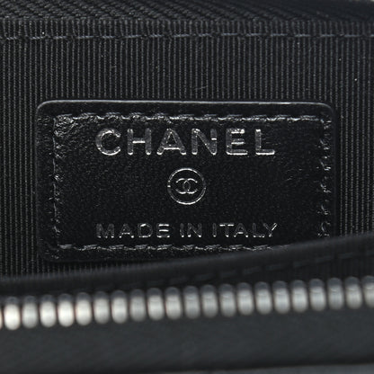 Chanel Lambskin Quilted Zip Coin Purse So Black 6 of 7