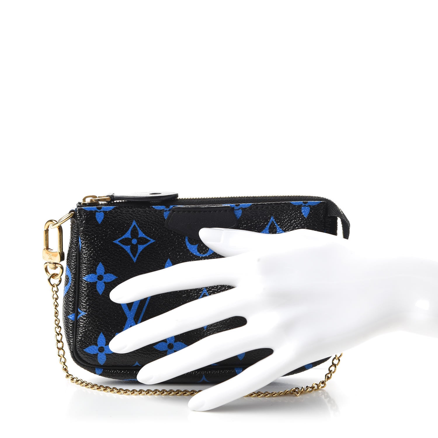 Louis Vuitton Colored Monogram Mini Pochette Accessories Blue Black 2 of 9