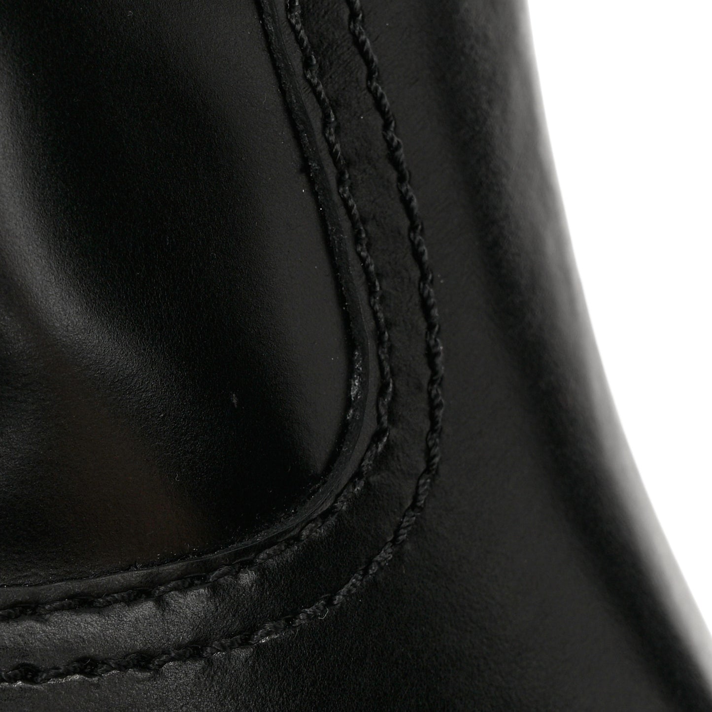 Spazzolato Metal Triangle Logo 55mm Riding Boots 37 Black