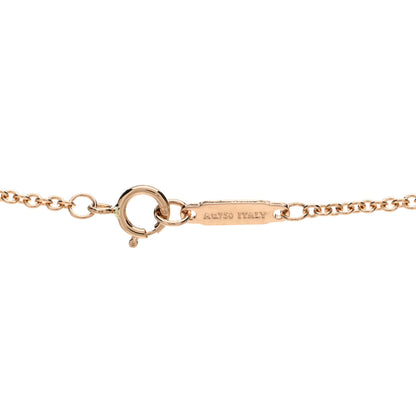 Tiffany 18K Rose Gold Diamond Tag Chain Necklace 4 of 4