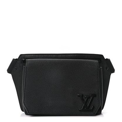 Louis Vuitton Grained Calfskin Aerogram Takeoff Sling Black 1 of 9