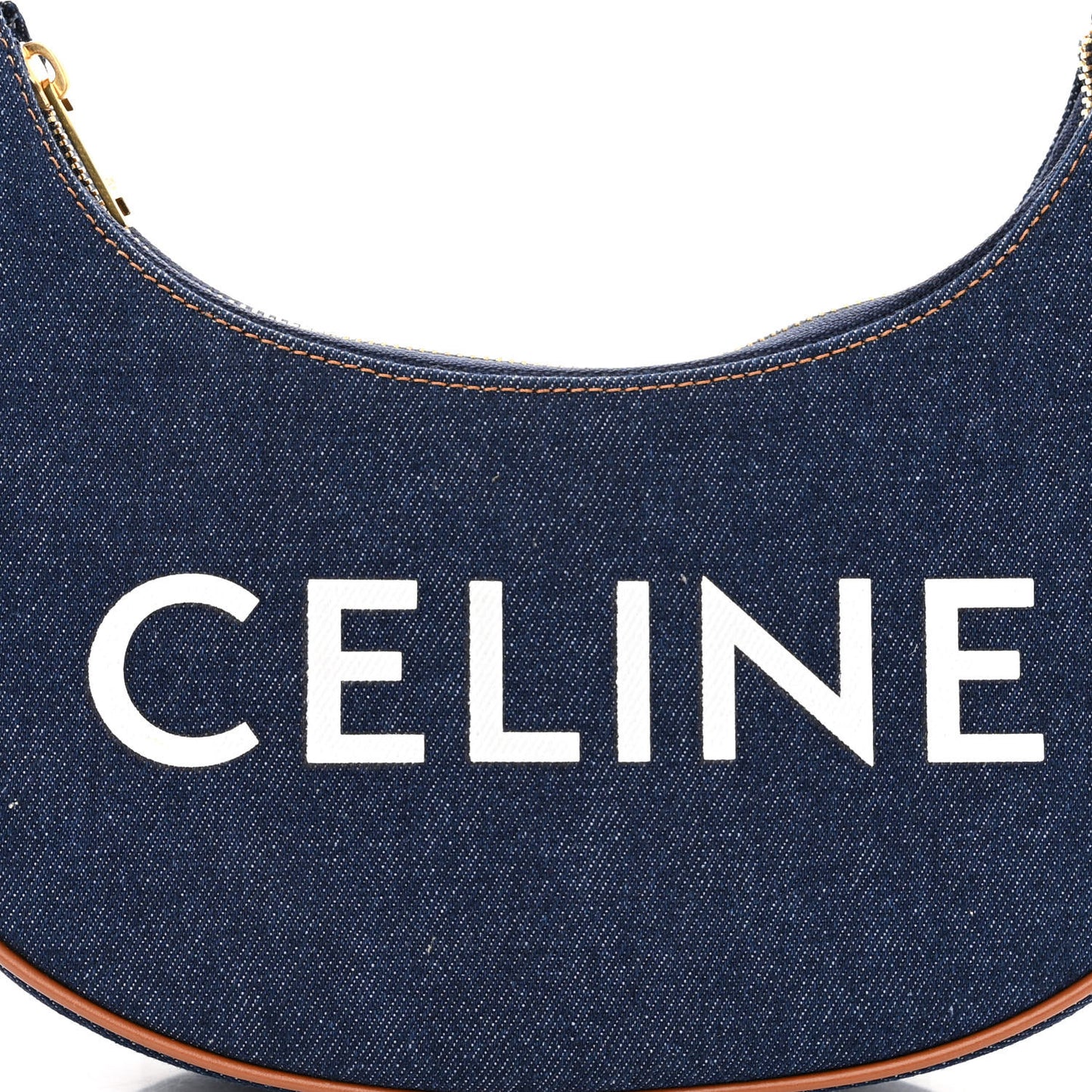 Denim Ava Shoulder Bag Navy Tan