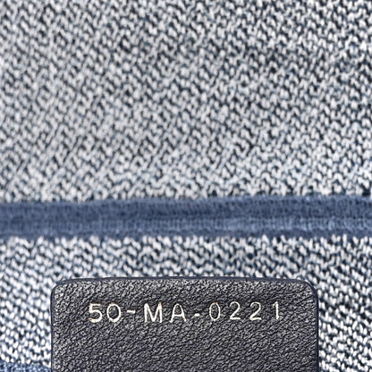 Christian Dior Denim Flowers Embroidered Saddle Bag Blue 7 of 13