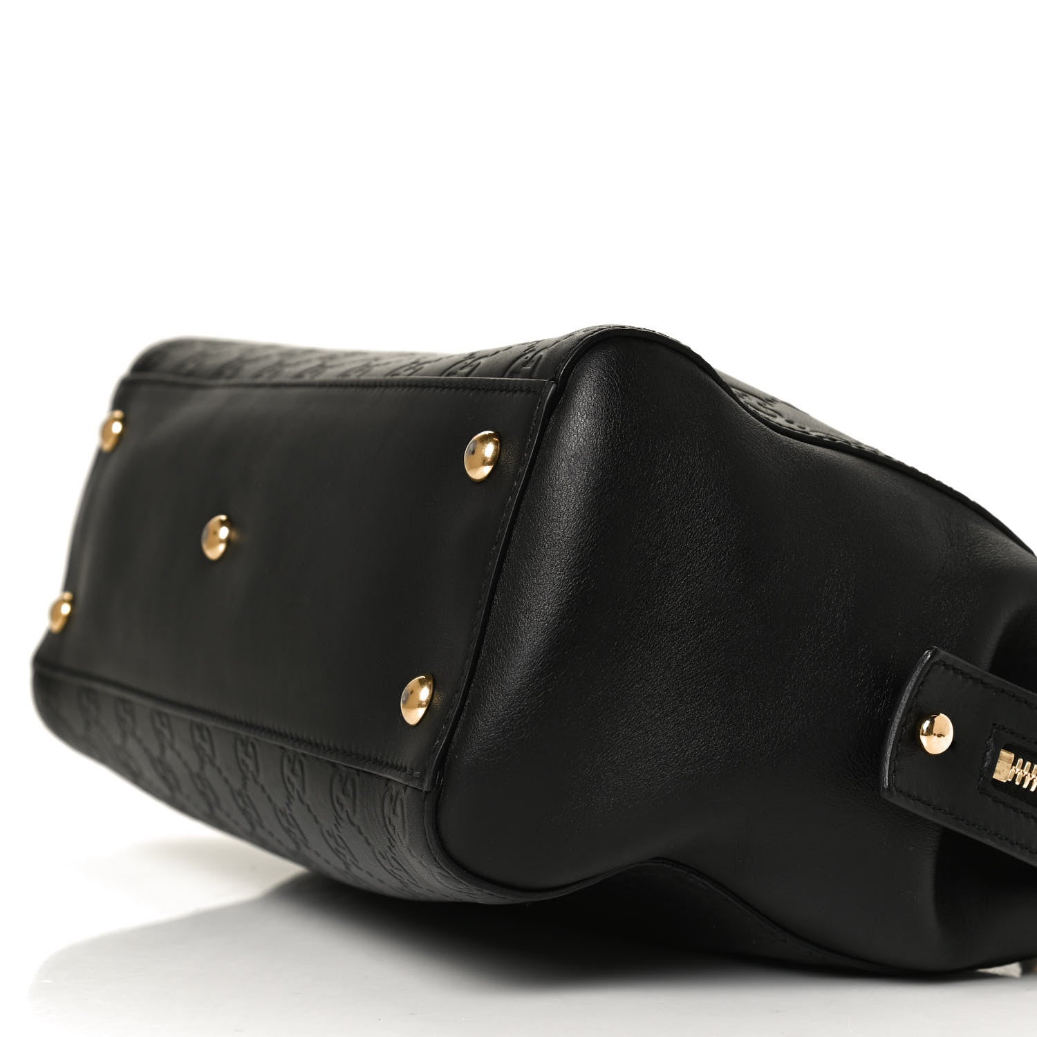 Gucci Guccissima Signature Medium Shoulder Tote Bag Black 11 of 13