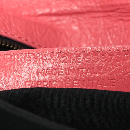 Balenciaga Agneau Classic Hardware Envelope Strap Clutch Rose Jaipur 8 of 17