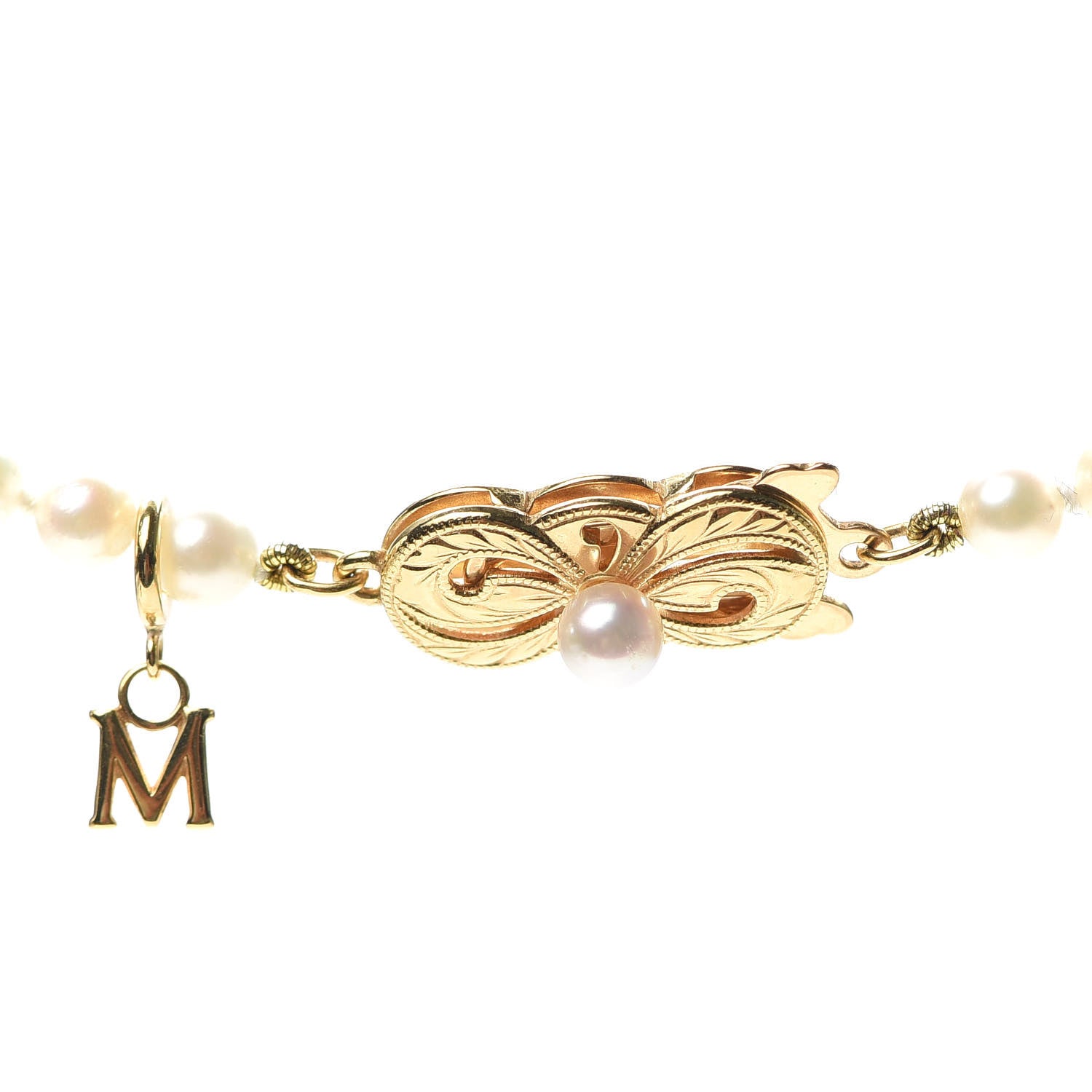 Mikimoto 18K Yellow Gold Akoya Pearl 3.5-7.5mm Graduated Strand Necklace and Earring Set 3 of 6