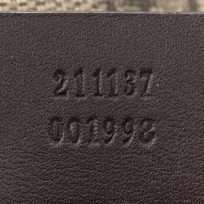 Gucci GG Supreme Monogram Medium Zippered Shopping Tote Dark Brown 7 of 18