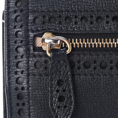Burberry Grainy Calfskin Broguing Tassel Macken Crossbody Bag Black 12 of 18