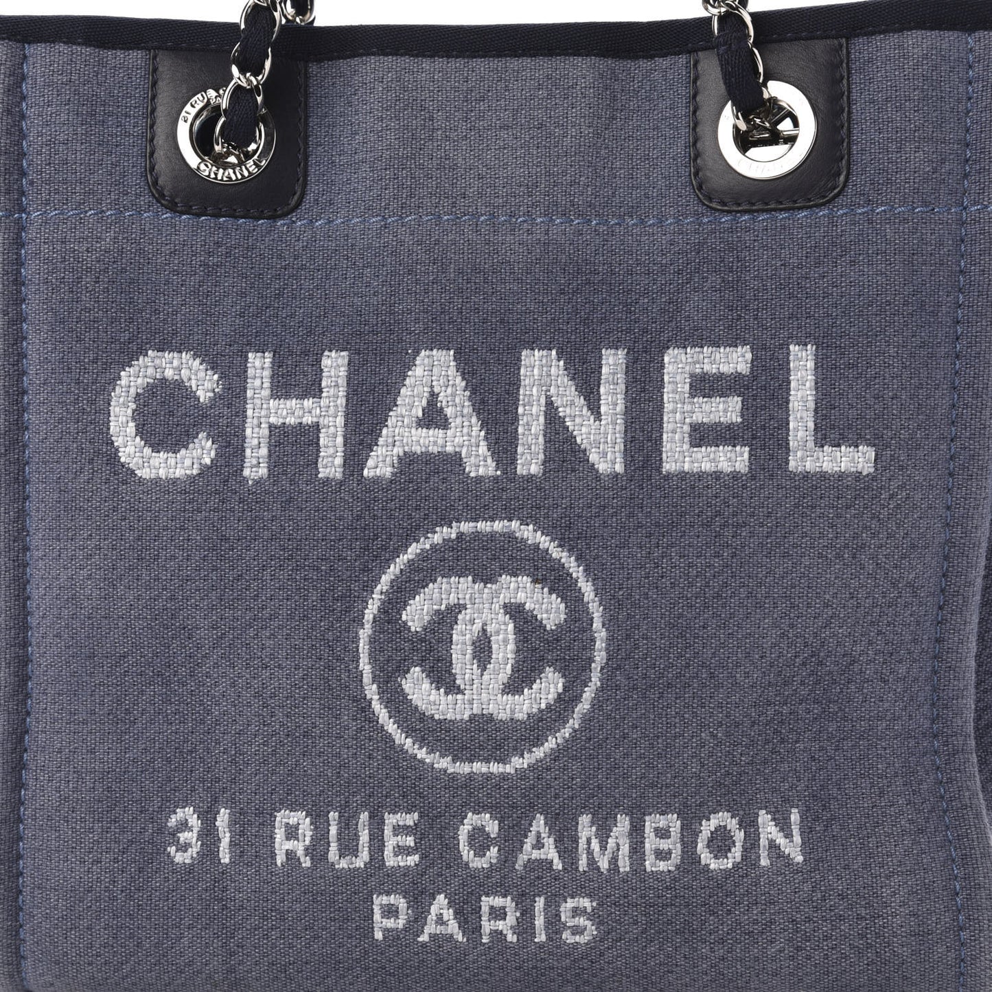 Canvas Mini Deauville Tote Denim Blue