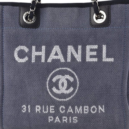 Chanel Canvas Mini Deauville Tote Denim Blue 10 of 10
