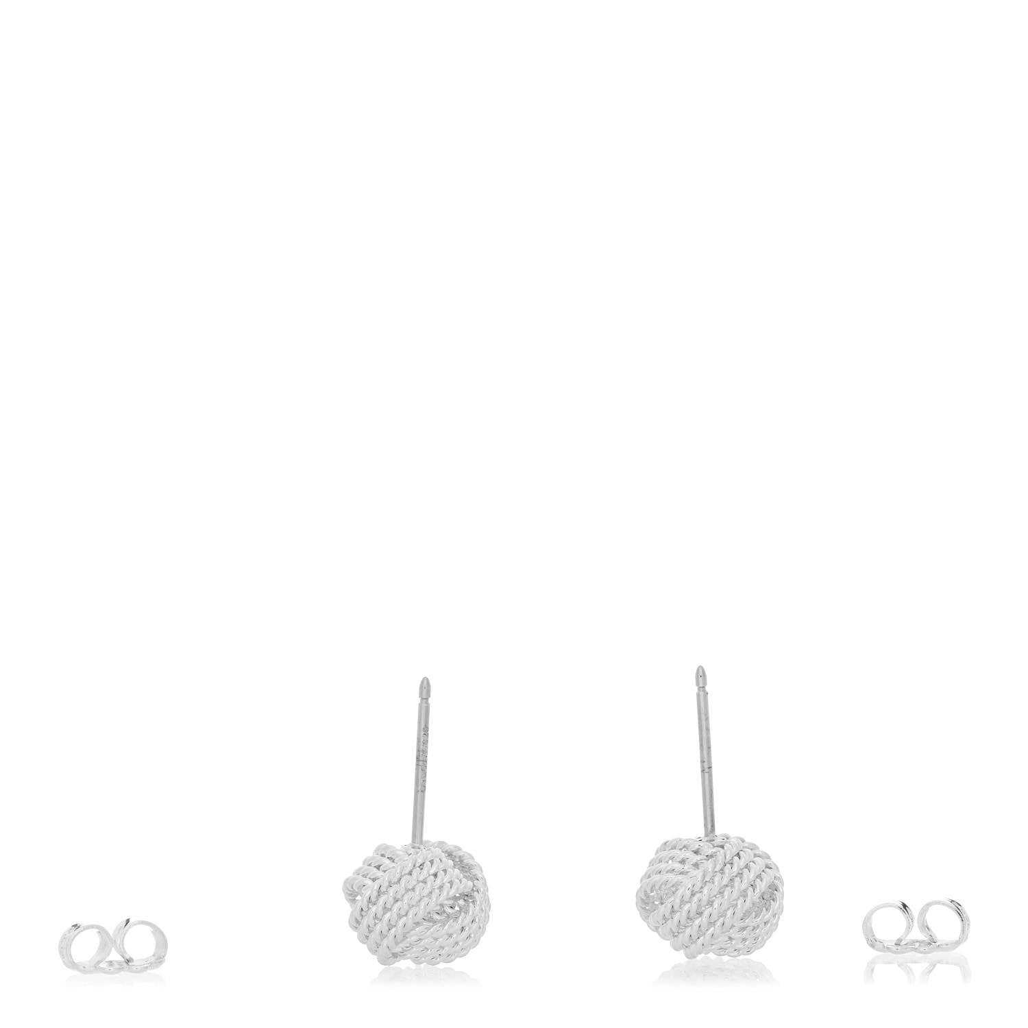 Tiffany Sterling Silver Twist Knot Earrings 3 of 4