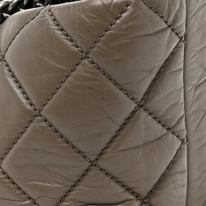Chanel Aged Calfskin Tweed Large Quilted Portobello Tote Grey 16 of 16