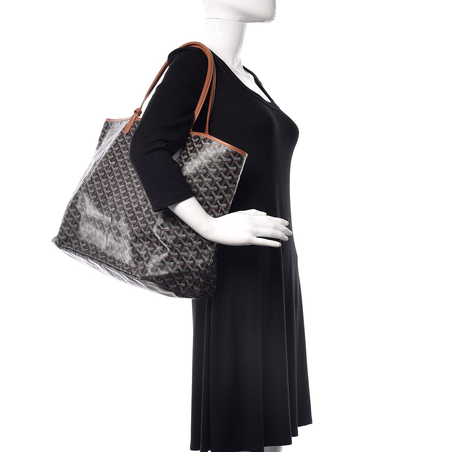 Goyard Goyardine Saint Louis GM Black Gold 2 of 12