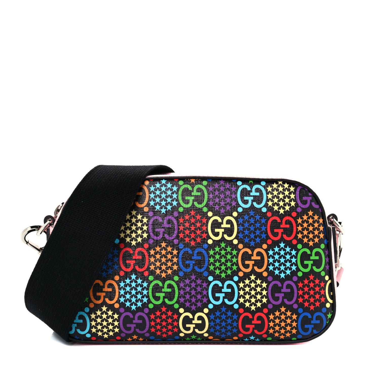 GG Supreme Monogram Psychedelic Camera Bag Pink