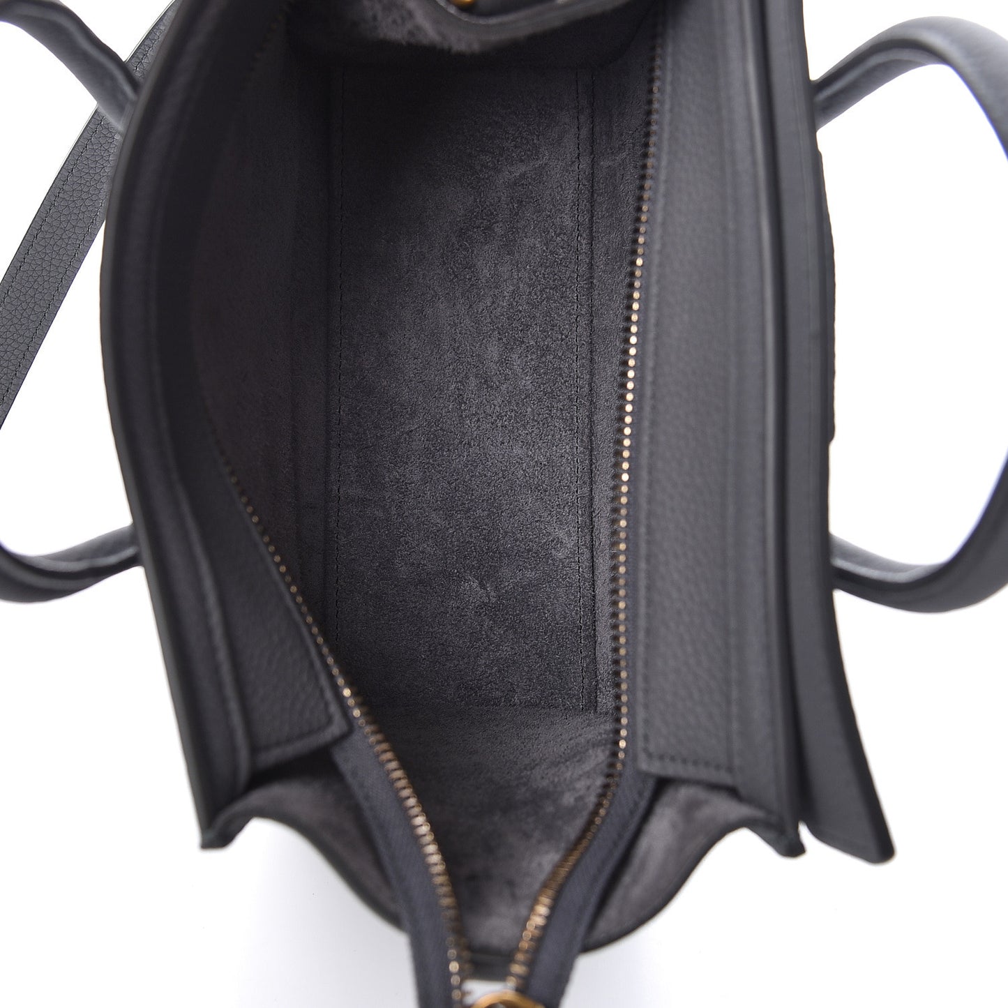 Baby Drummed Calfskin Nano Luggage Kohl