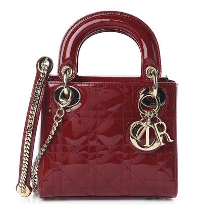 Christian Dior Patent Cannage Mini Lady Dior Red 1 of 8