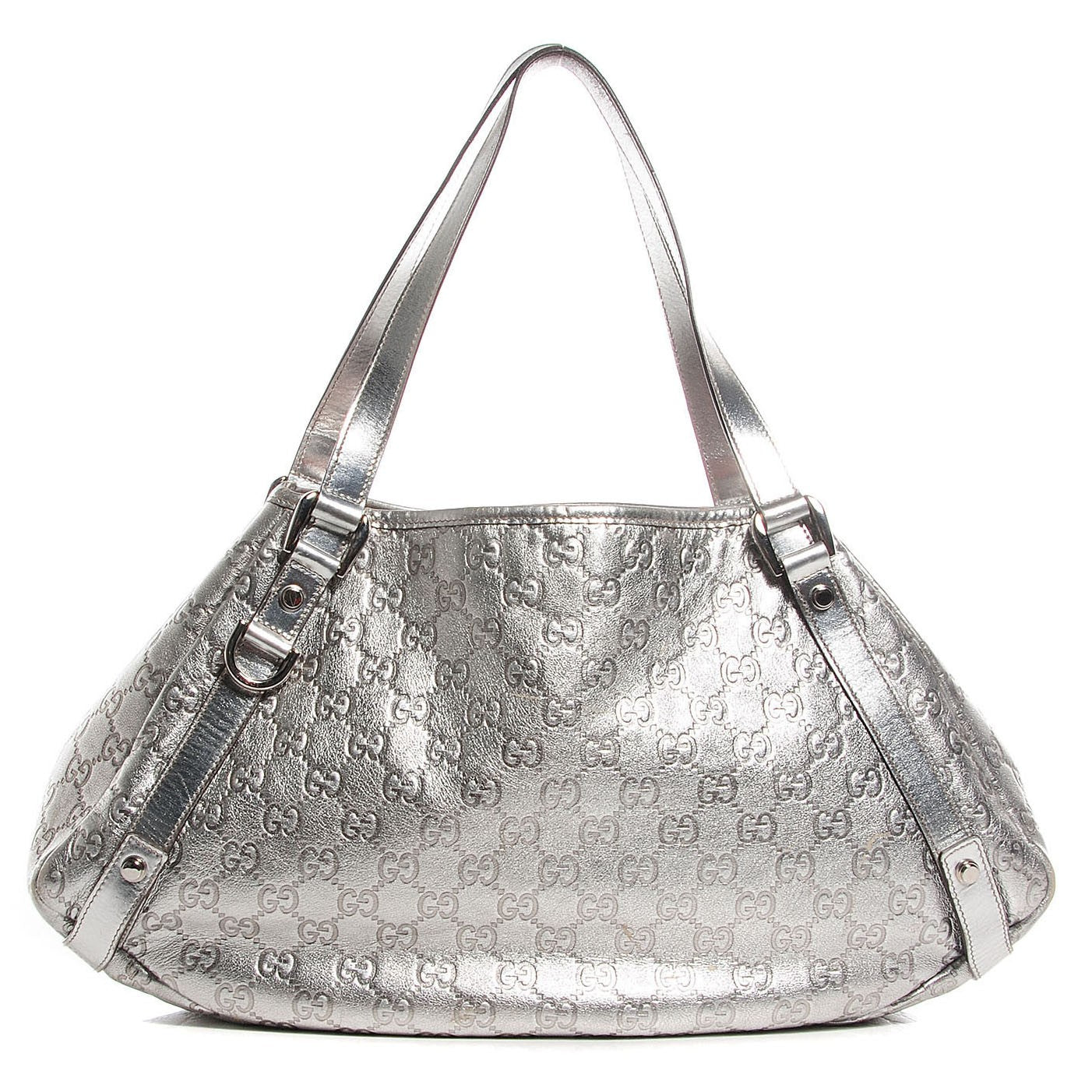 Guccissima Medium Abbey Shoulder Bag Silver
