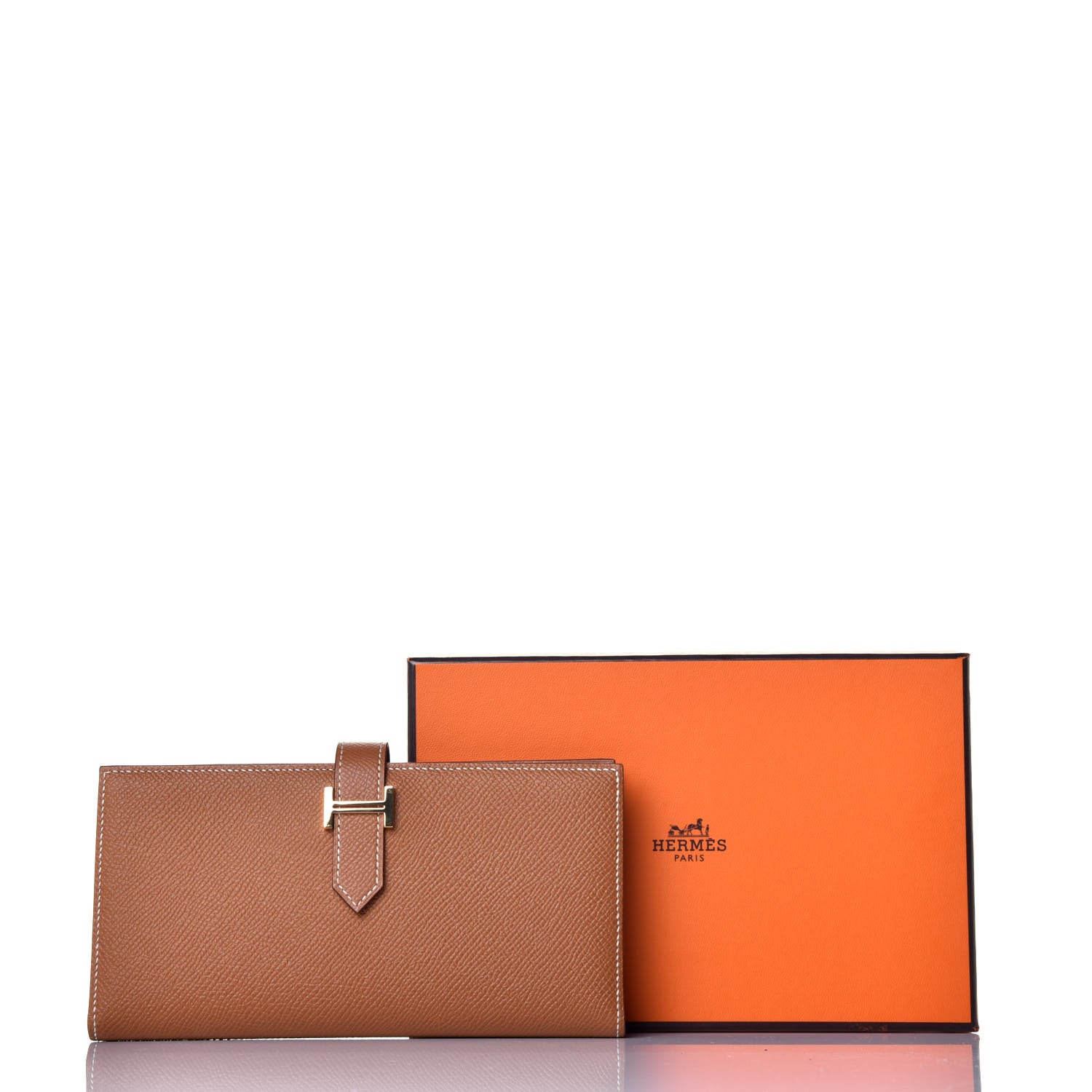 Hermes Epsom Bearn Gusset Wallet Gold 9 of 9