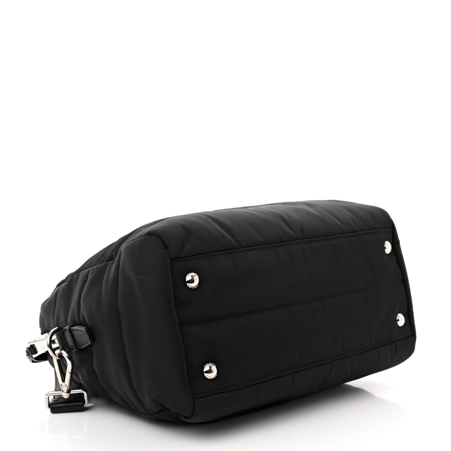 Prada Tessuto Nylon Bomber Tote Black 4 of 12