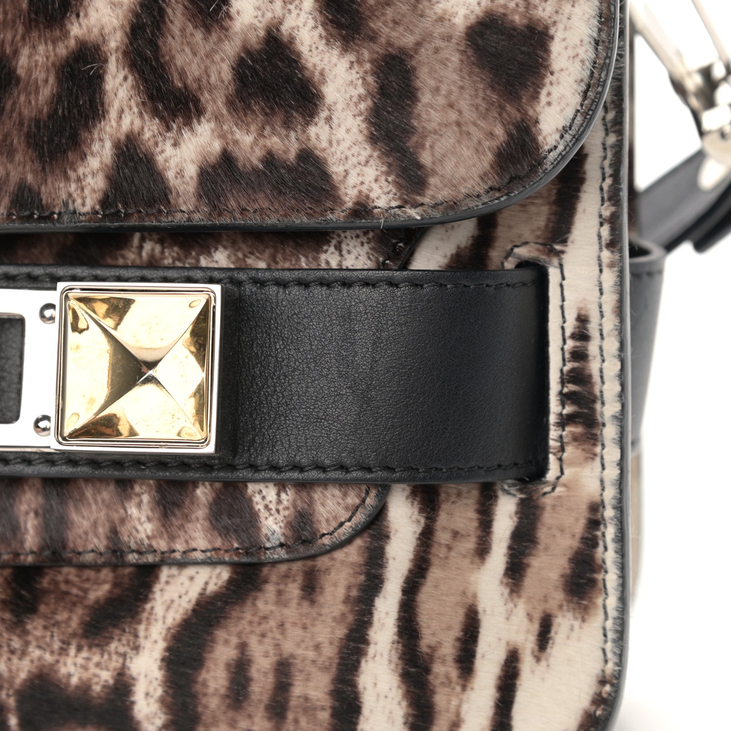 Proenza Schouler Calf Hair Leopard Print Mini PS11 Classic Shoulder Bag Black 15 of 16