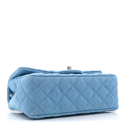 Chanel Denim Quilted Mini Rectangular Flap Blue 4 of 12