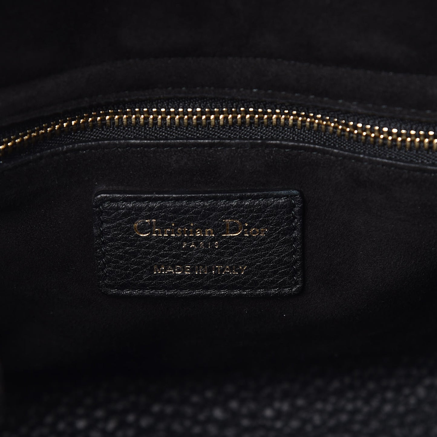 Grained Calfskin Cannage Medium Supple Lady Dior Black