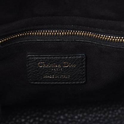 Christian Dior Grained Calfskin Cannage Medium Supple Lady Dior Black 6 of 9