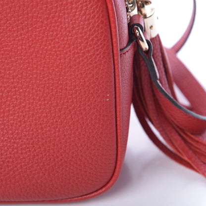 Gucci Pebbled Calfskin Small Soho Disco Bag Tabasco Red 13 of 14