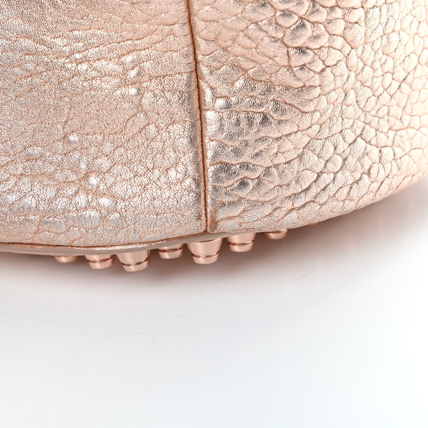 Alexander Wang Metallic Pebbled Lambskin Diego Bucket Bag Rose Gold 11 of 13