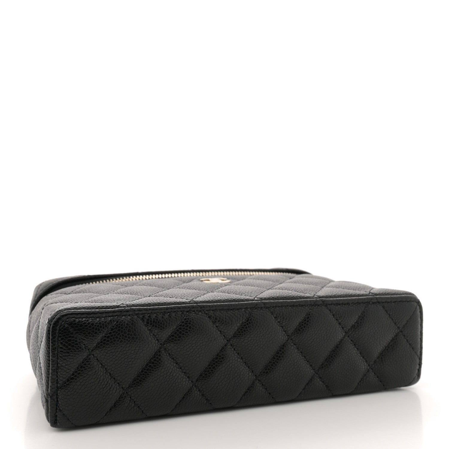 Chanel Caviar Quilted Top Handle Slim Vanity With Chain Black 4 of 11