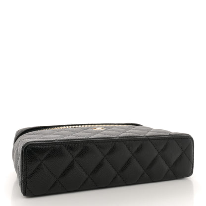 Chanel Caviar Quilted Top Handle Slim Vanity With Chain Black 4 of 11