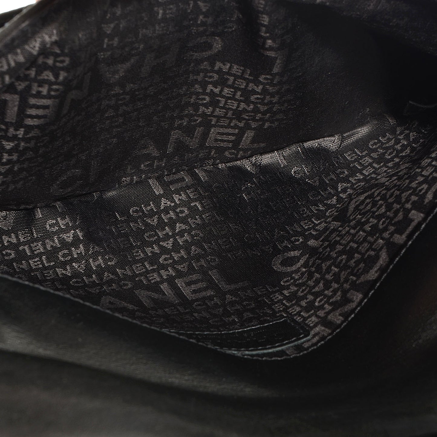 Jersey Quilted Mademoiselle Messenger Flap Bag Black