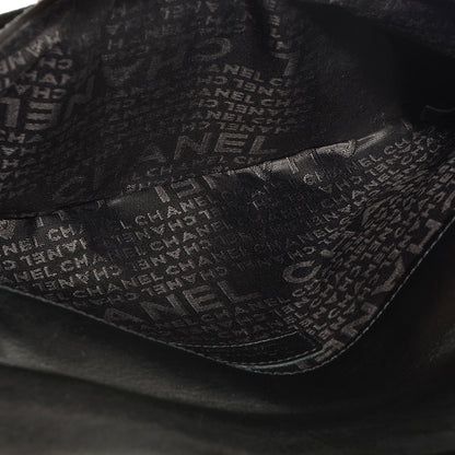 Chanel Jersey Quilted Mademoiselle Messenger Flap Bag Black 5 of 8