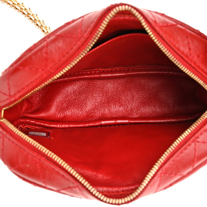 Chanel Aged Calfskin Quilted Mini Reissue Camera Case Red 5 of 11