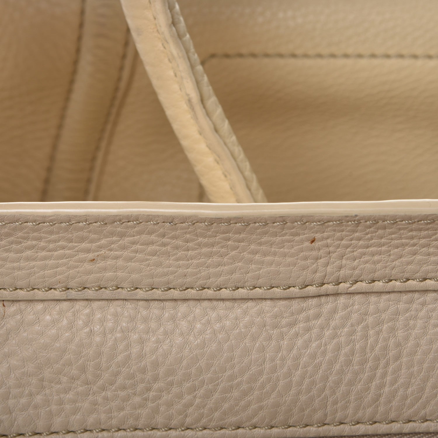 Celine Pebbled Calfskin Mini Luggage Cream 9 of 12