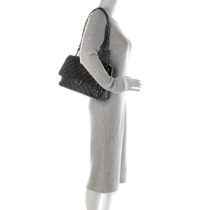 Chanel Lambskin Quilted Jumbo Single Flap Grey 2 of 8