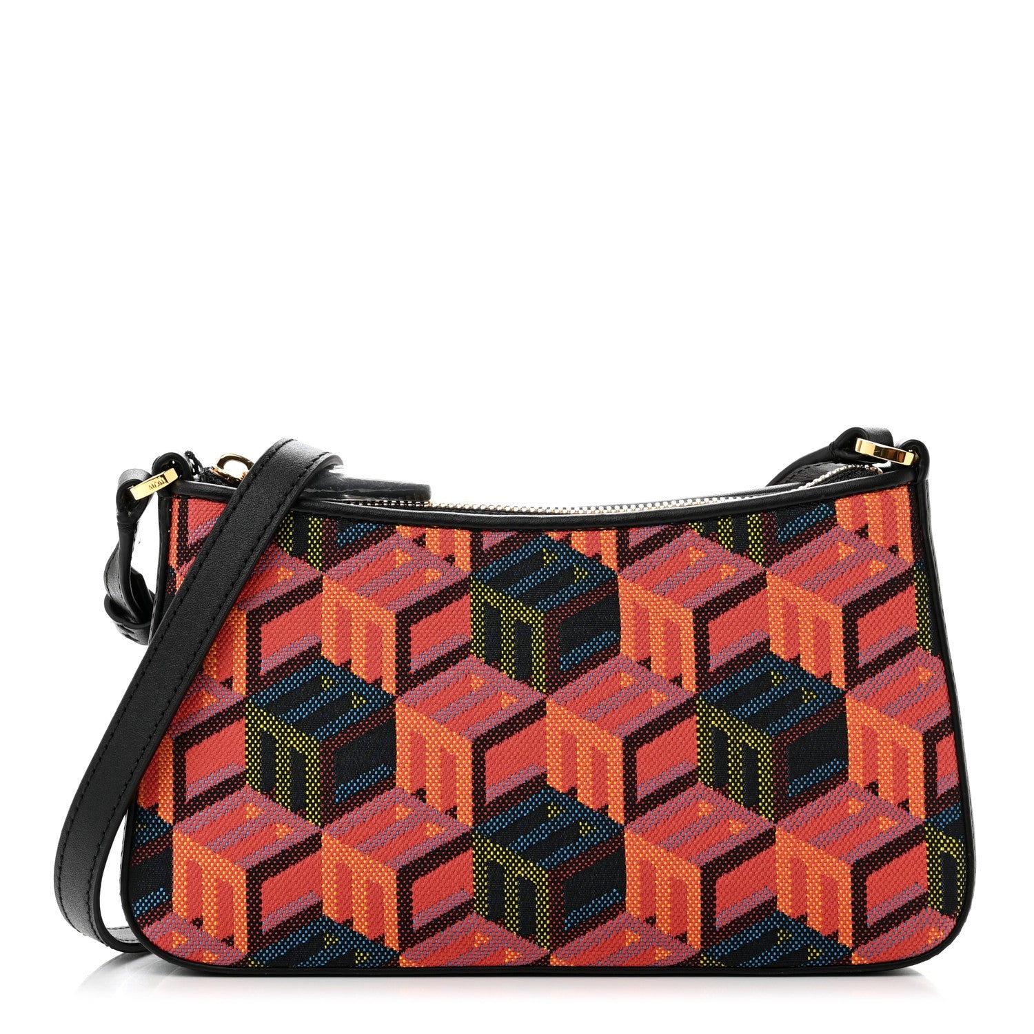 MCM Jacquard Cubic Monogram Rockstar Shoulder Bag Multicolor 1 of 7