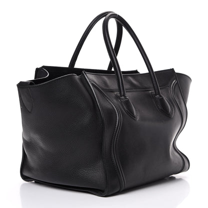 Celine Supple Calfskin Medium Phantom Luggage Black 2 of 25