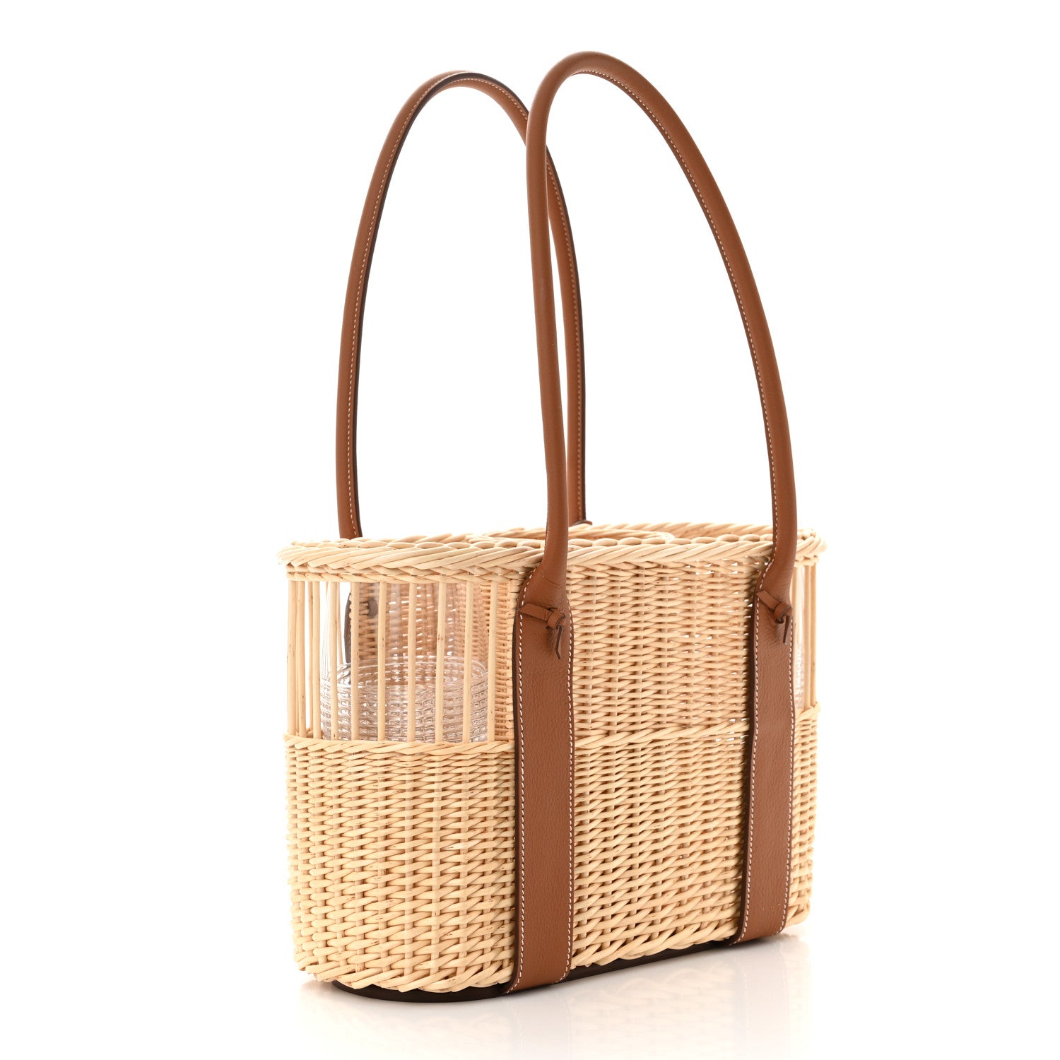 Hermes Barenia Wicker Park Bottle Basket 4 of 10