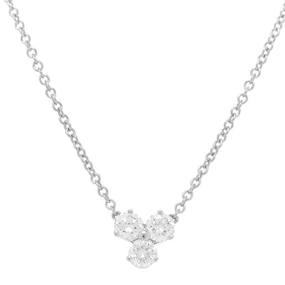 Tiffany Platinum Diamond .30ctw Aria Pendant Necklace 4 of 6