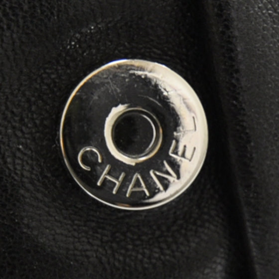 Lambskin Half Moon Wallet On Chain Bag Black