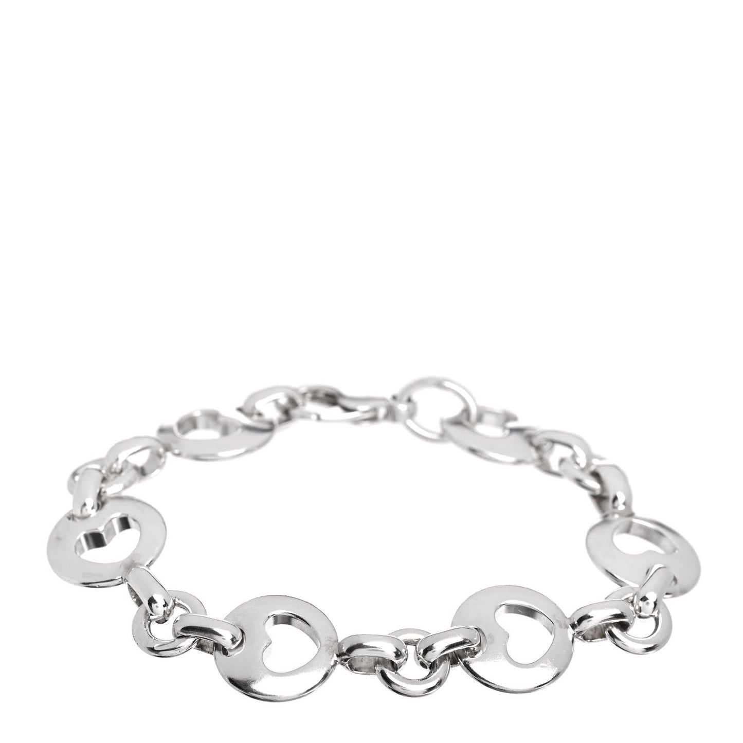 Sterling Silver Heart Stencil Bracelet