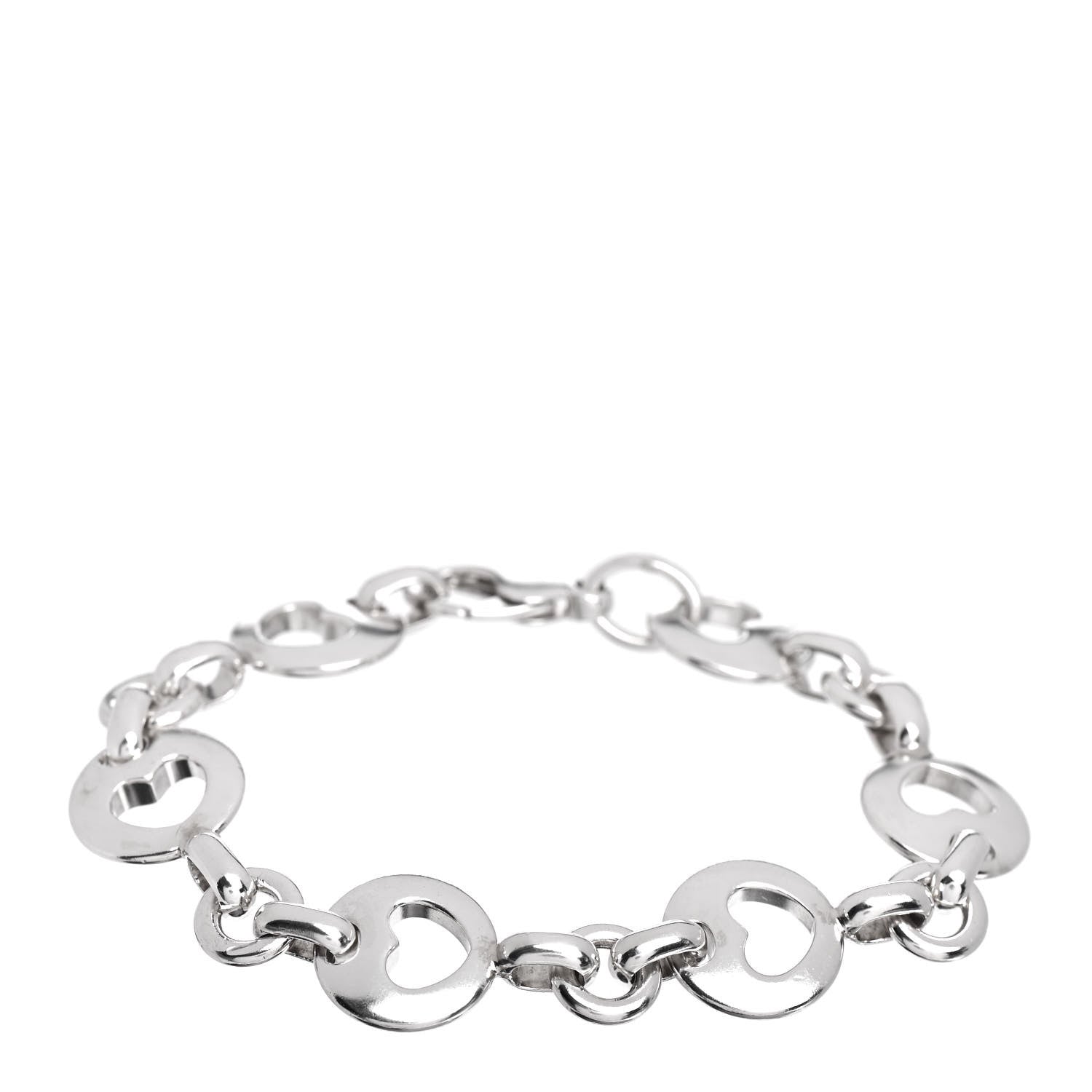 Tiffany Sterling Silver Heart Stencil Bracelet 1 of 4