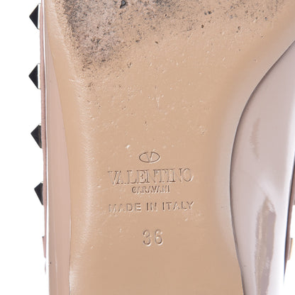 Valentino Garavani Patent Rockstud Cage Ballerina Flats 35 Poudre 8 of 12