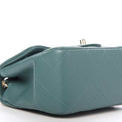 Chanel Lambskin Quilted Mini Square Flap Green 6 of 11