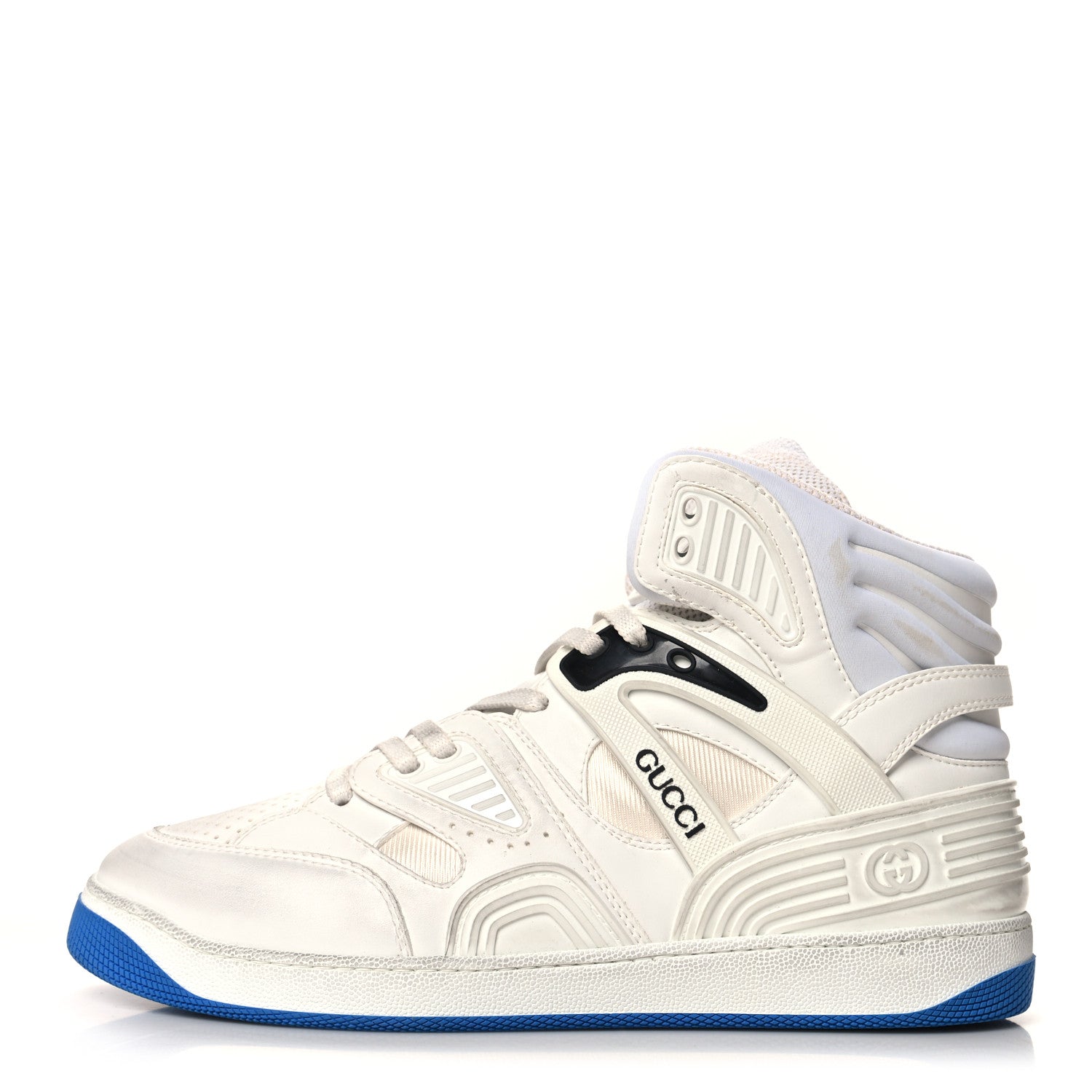 Gucci Demetra Mens Basket High Top Sneakers 9 Great White 1 of 10