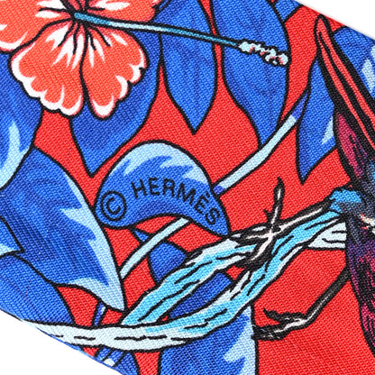 Hermes Silk Jungle Love Love Twilly Rouge Marine Fauve 4 of 6